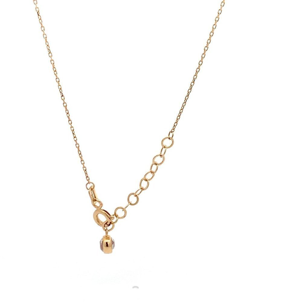 18K Yellow Gold Necklace Chain Pendant Pin 16.5 inches with one inch extension 2 - Picture 9 of 10